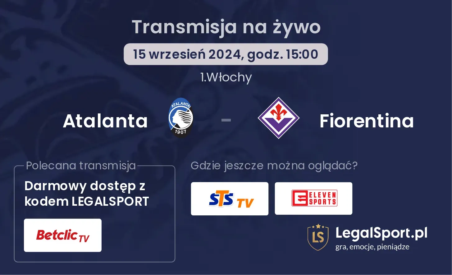 Atalanta - Fiorentina transmisja na żywo