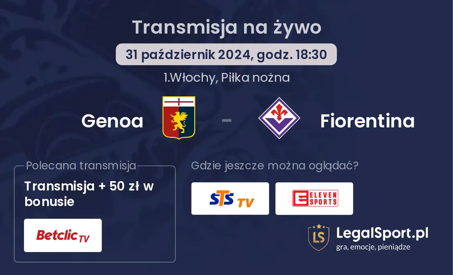 Genoa - Fiorentina transmisja na żywo