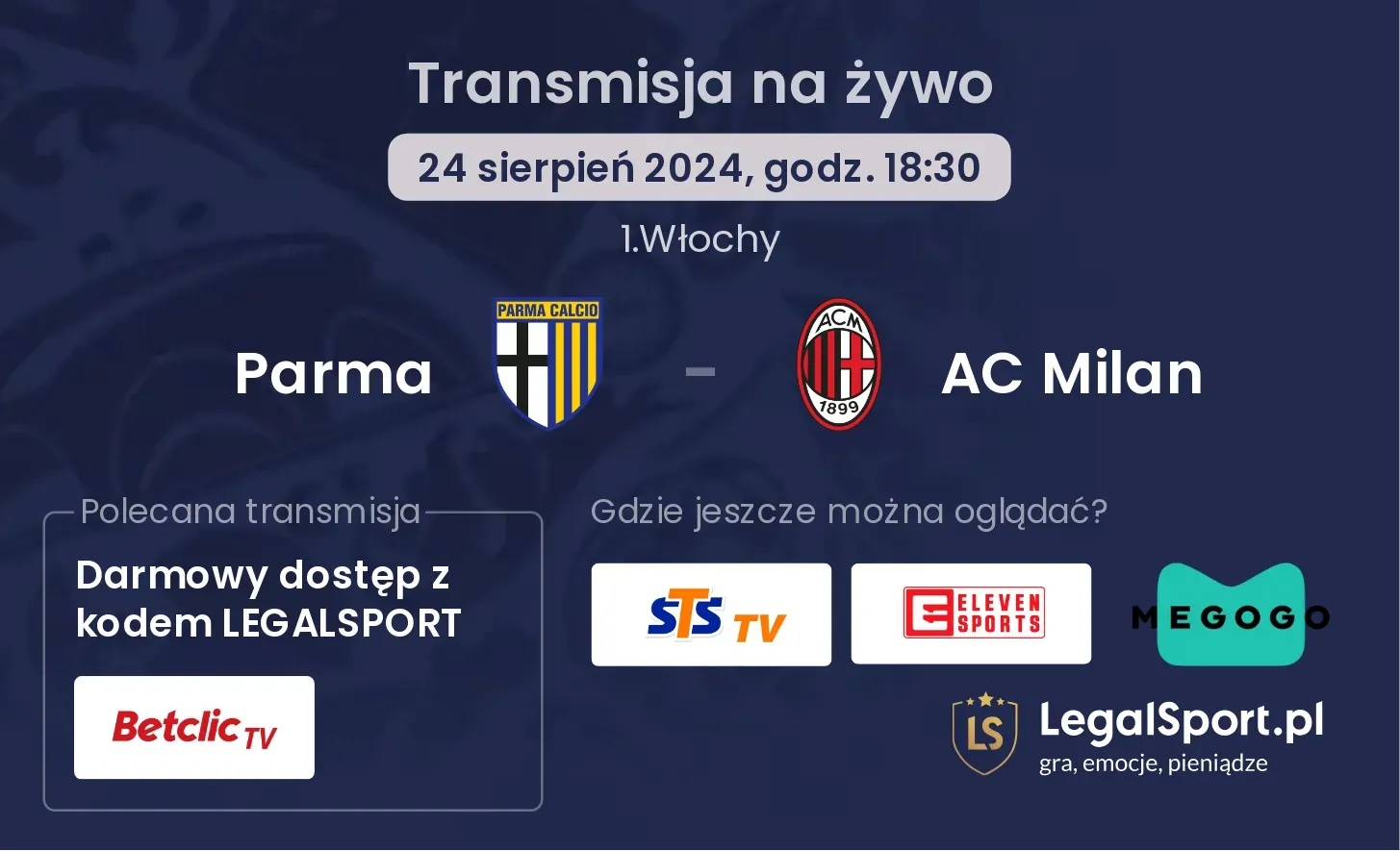 Parma - AC Milan transmisja na żywo