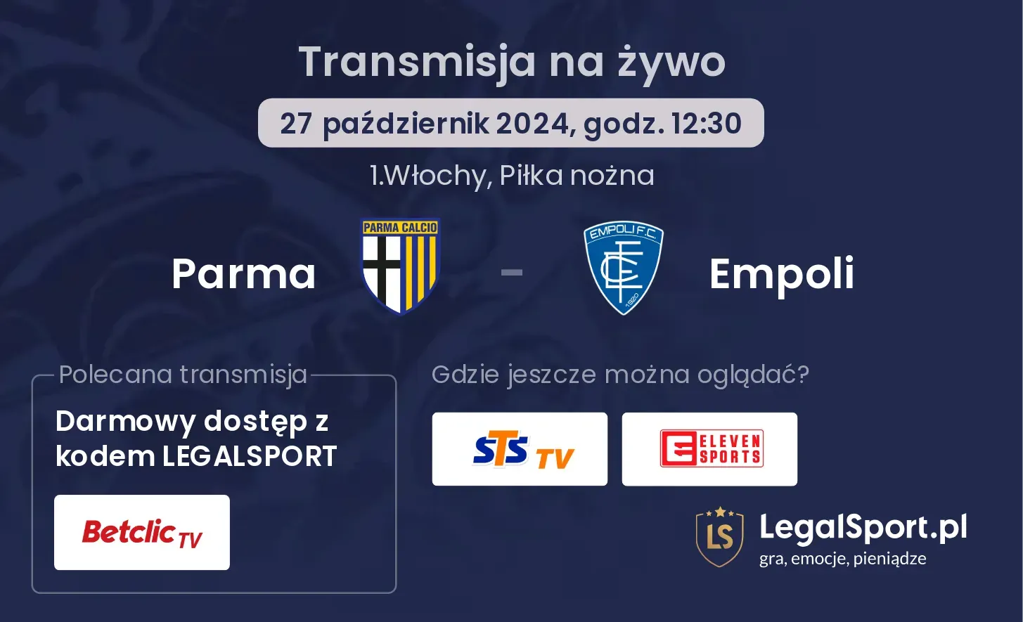 Parma - Empoli transmisja na żywo