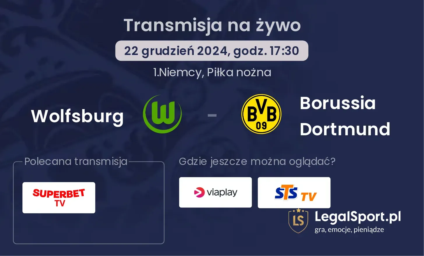 Wolfsburg - Borussia Dortmund gdzie oglądać?