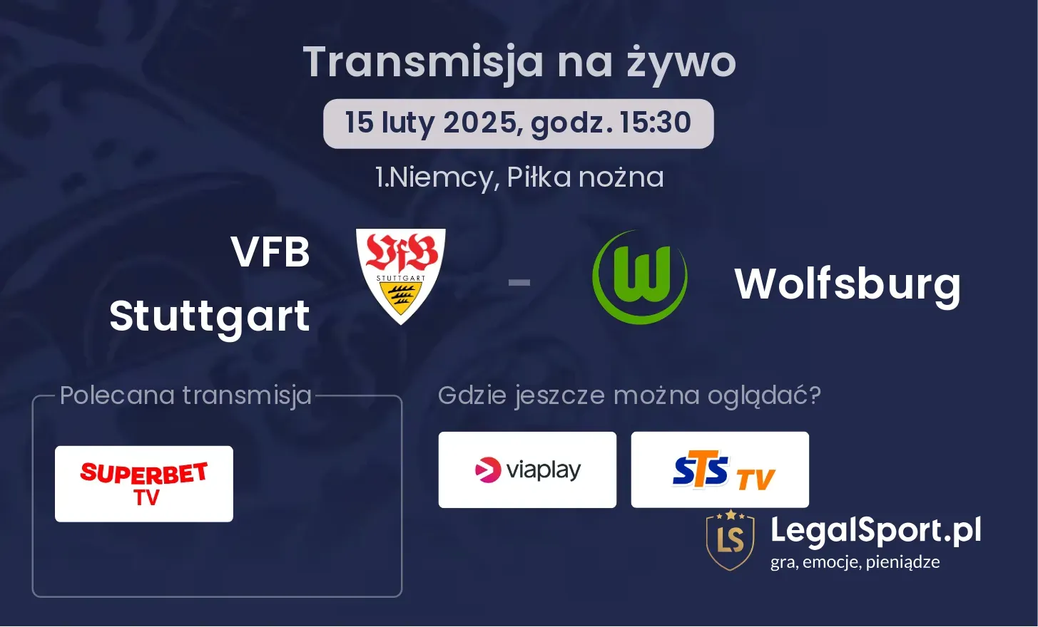 Wolfsburg - VFB Stuttgart gdzie oglądać? 28.09, godz. 15:30