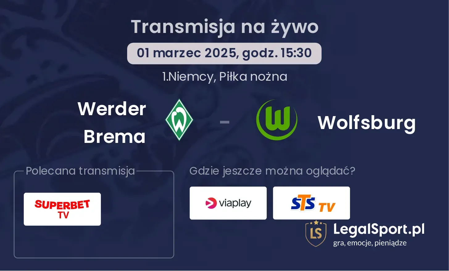 Werder Brema - Wolfsburg gdzie oglądać?