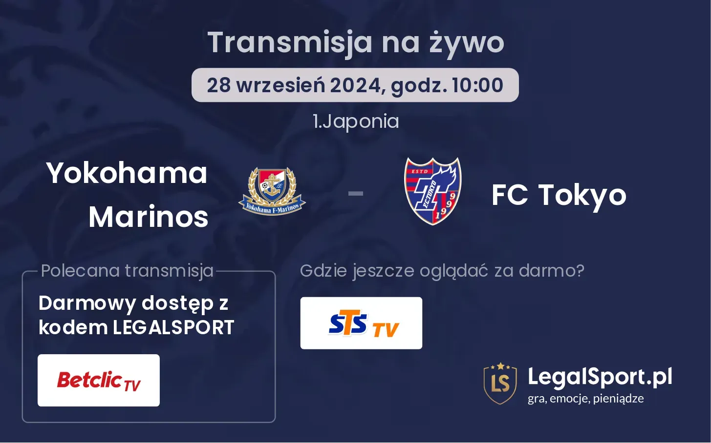 Yokohama Marinos - FC Tokyo transmisja na żywo