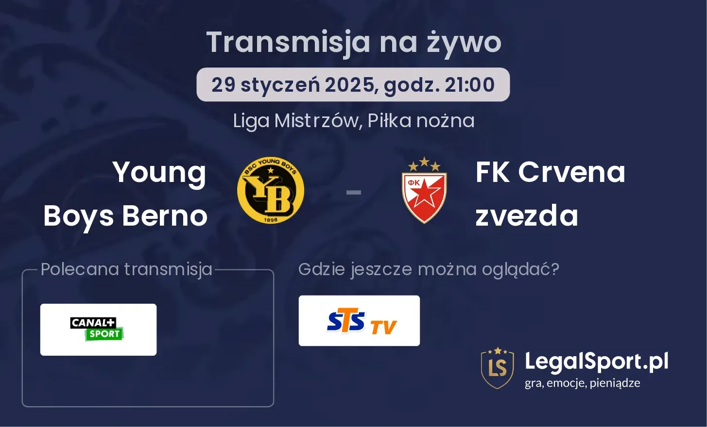 Young Boys Berno - FK Crvena zvezda gdzie oglądać?