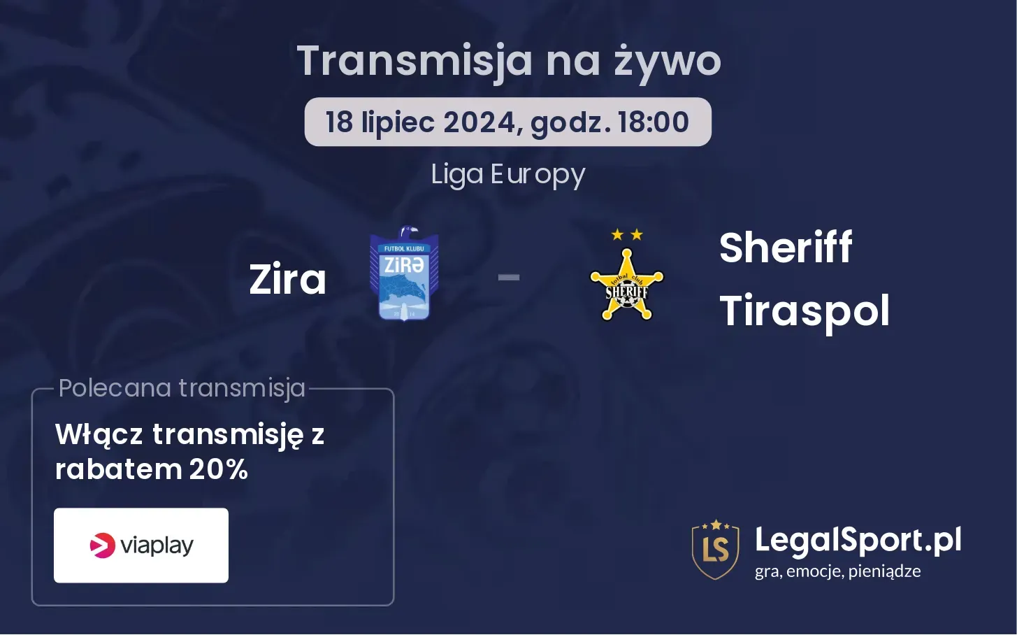 Zira - Sheriff Tiraspol transmisja na żywo