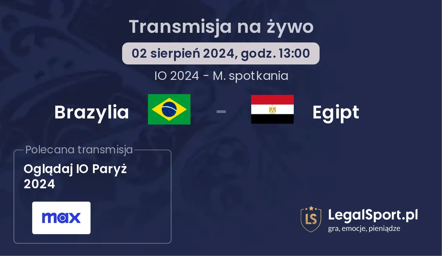 Brazylia - Egipt transmisja na żywo