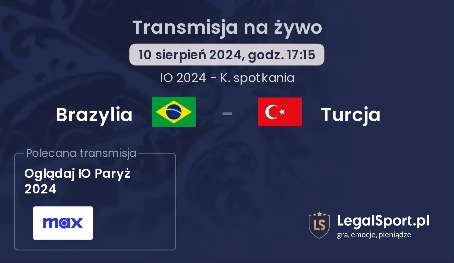 Brazylia - Turcja transmisja na żywo