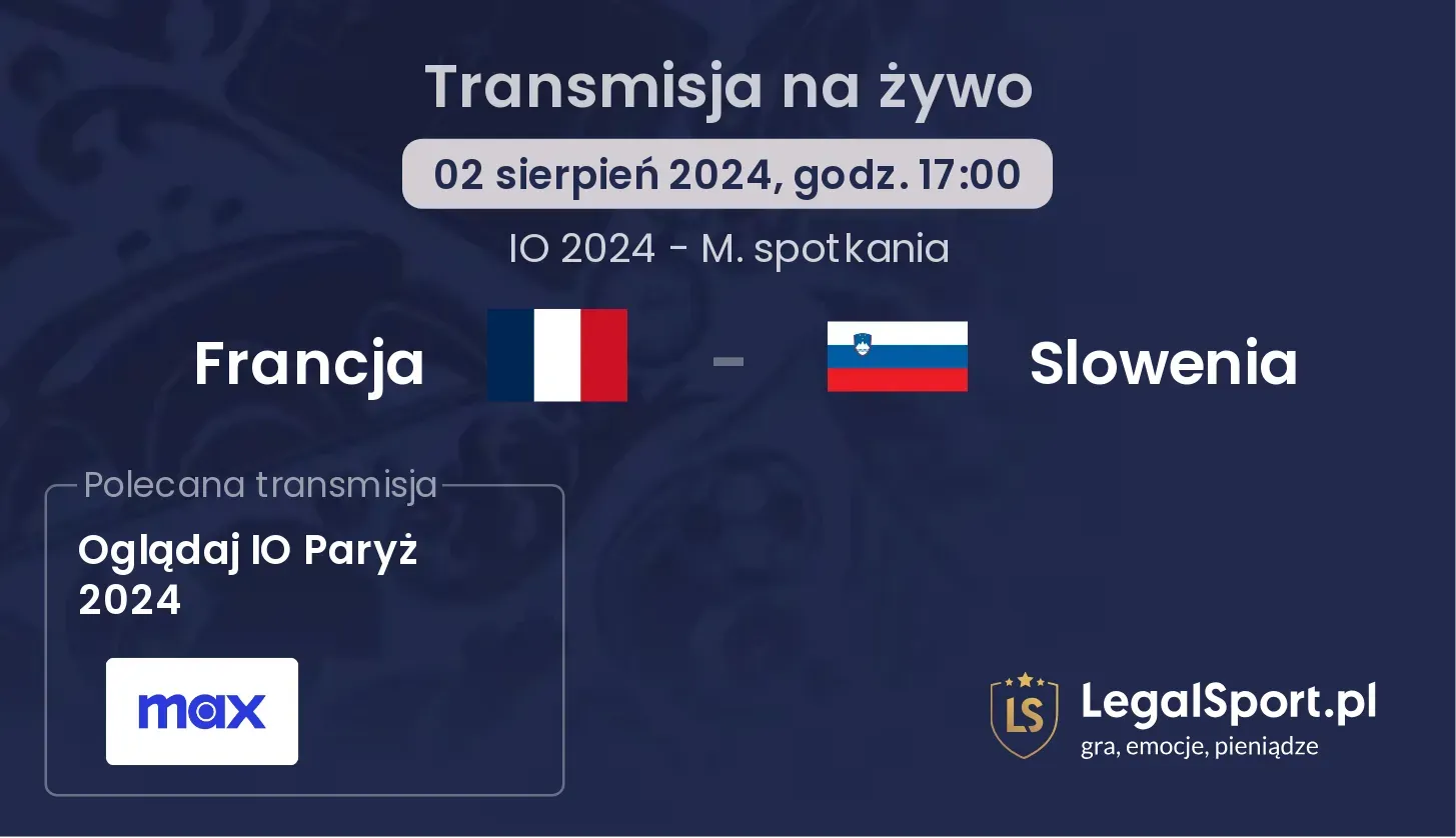 Francja - Slowenia transmisja na żywo