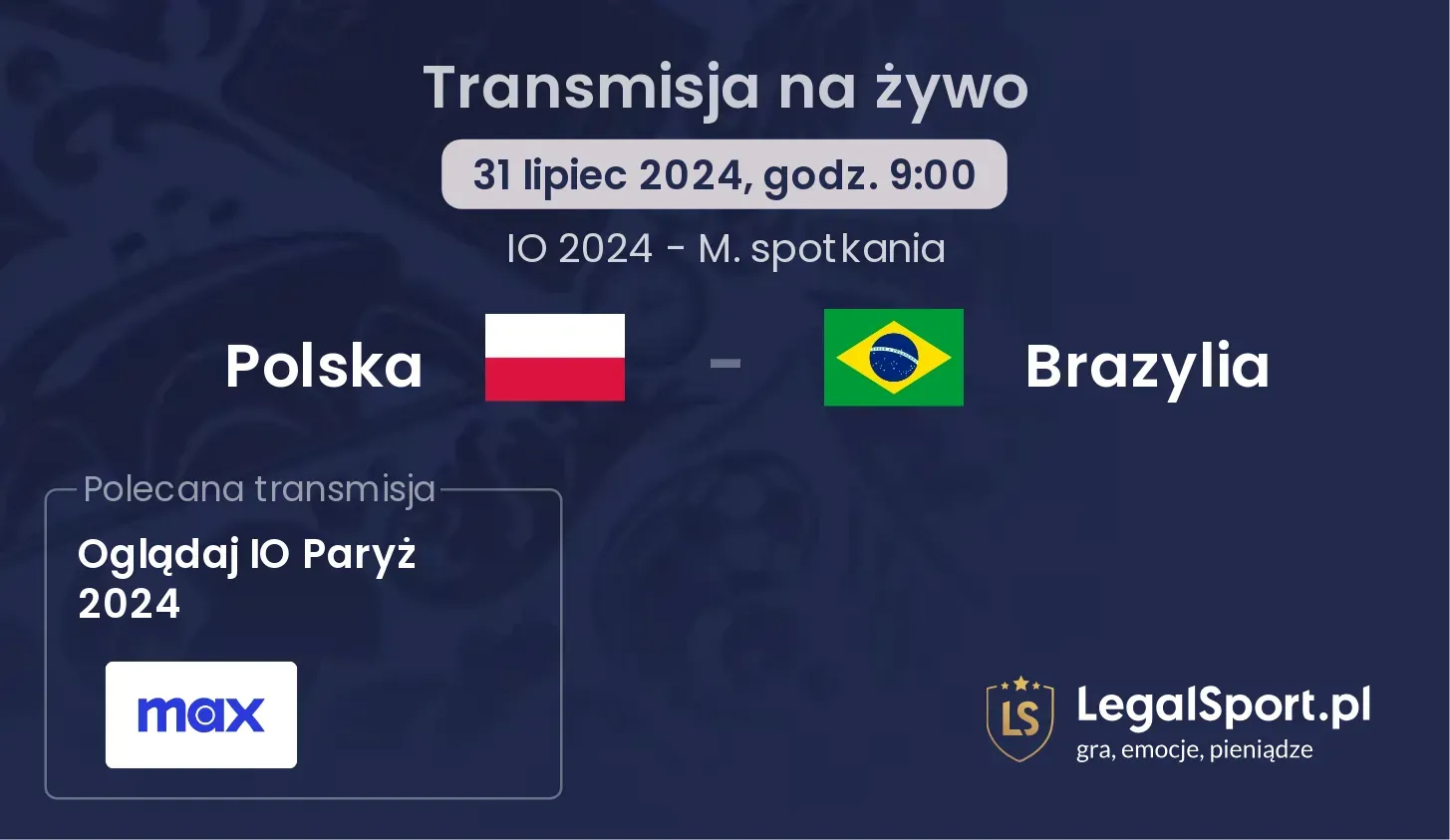 Polska - Brazylia transmisja na żywo