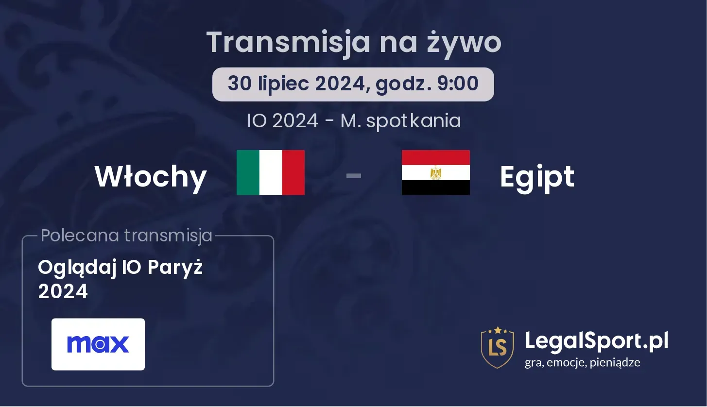 Włochy - Egipt transmisja na żywo