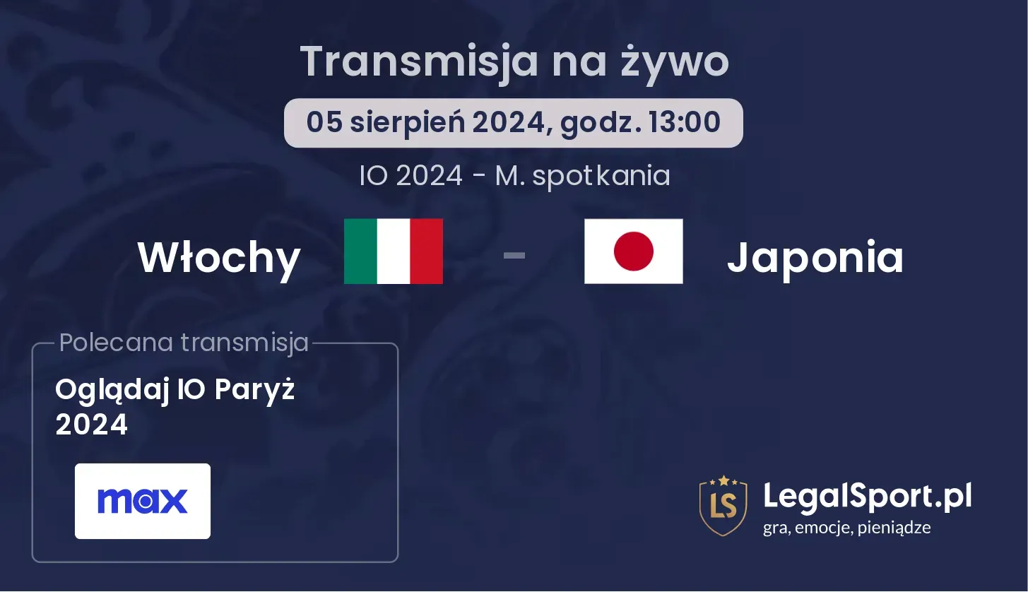 Włochy - Japonia transmisja na żywo