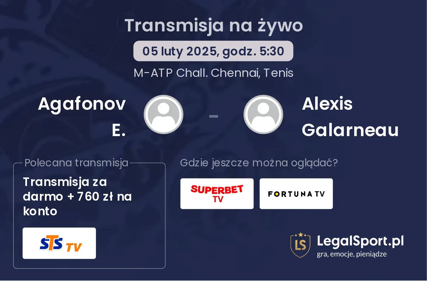 Agafonov E. - Alexis Galarneau transmisja na żywo