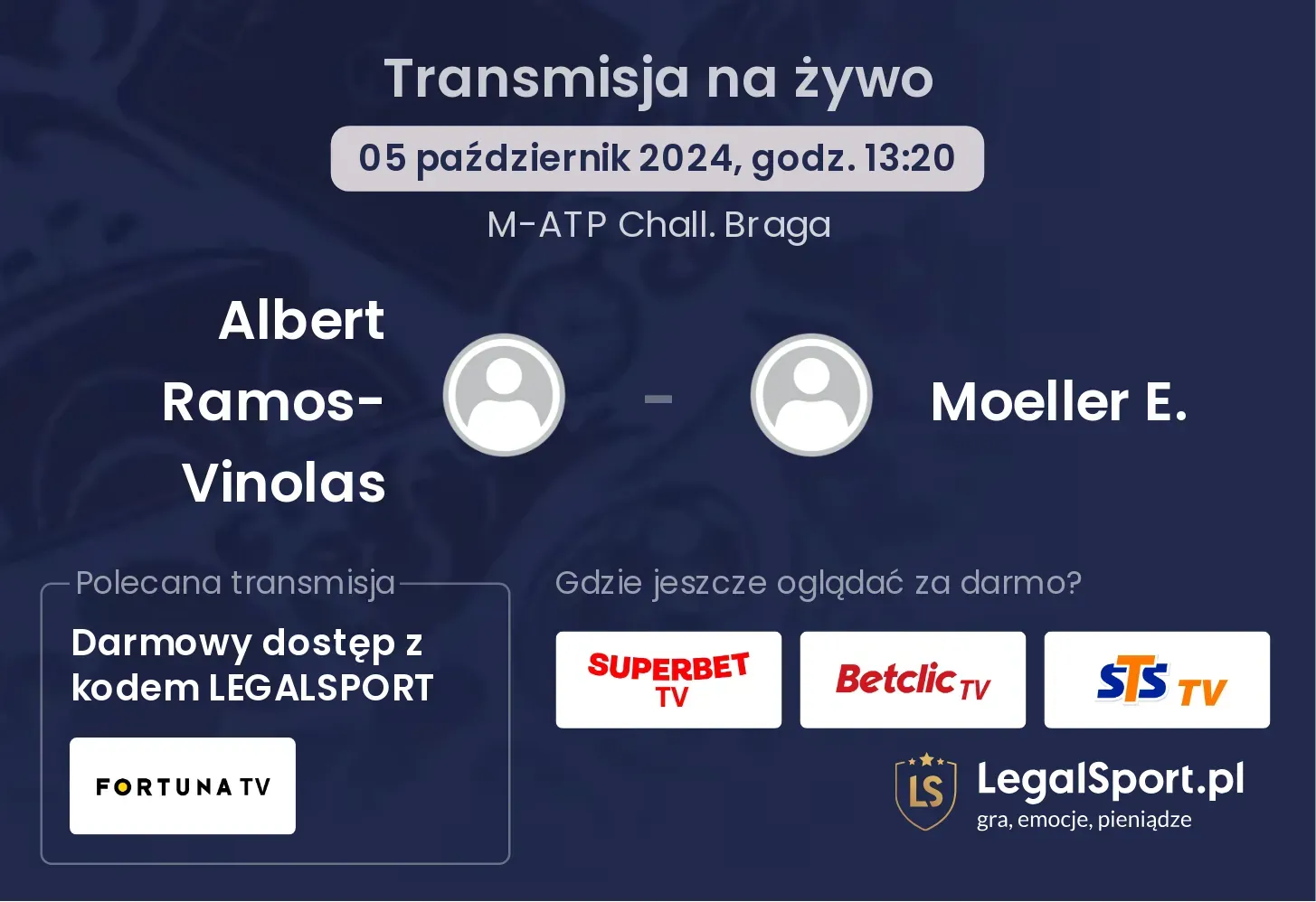 Albert Ramos-Vinolas - Moeller E. transmisja na żywo