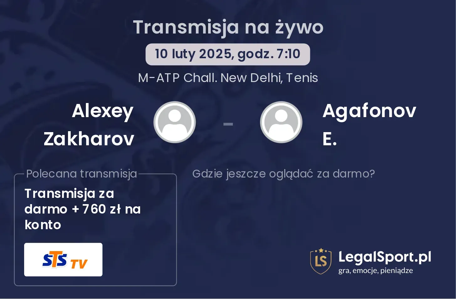 Alexey Zakharov - Agafonov E. transmisja na żywo