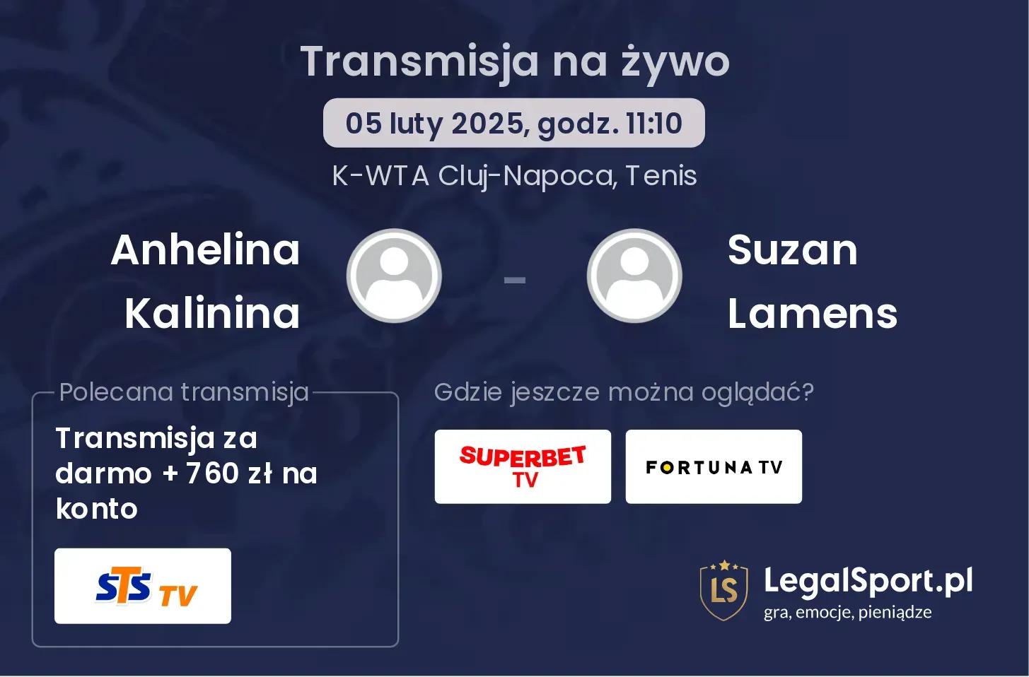 Anhelina Kalinina - Suzan Lamens transmisja na żywo