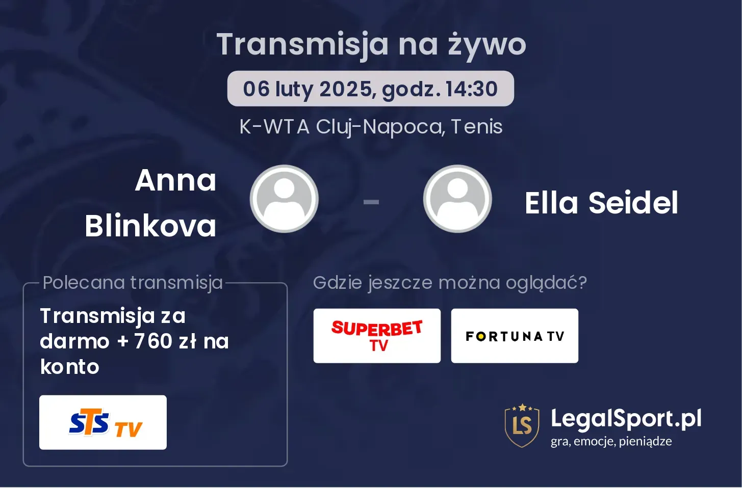 Anna Blinkova - Ella Seidel transmisja na żywo