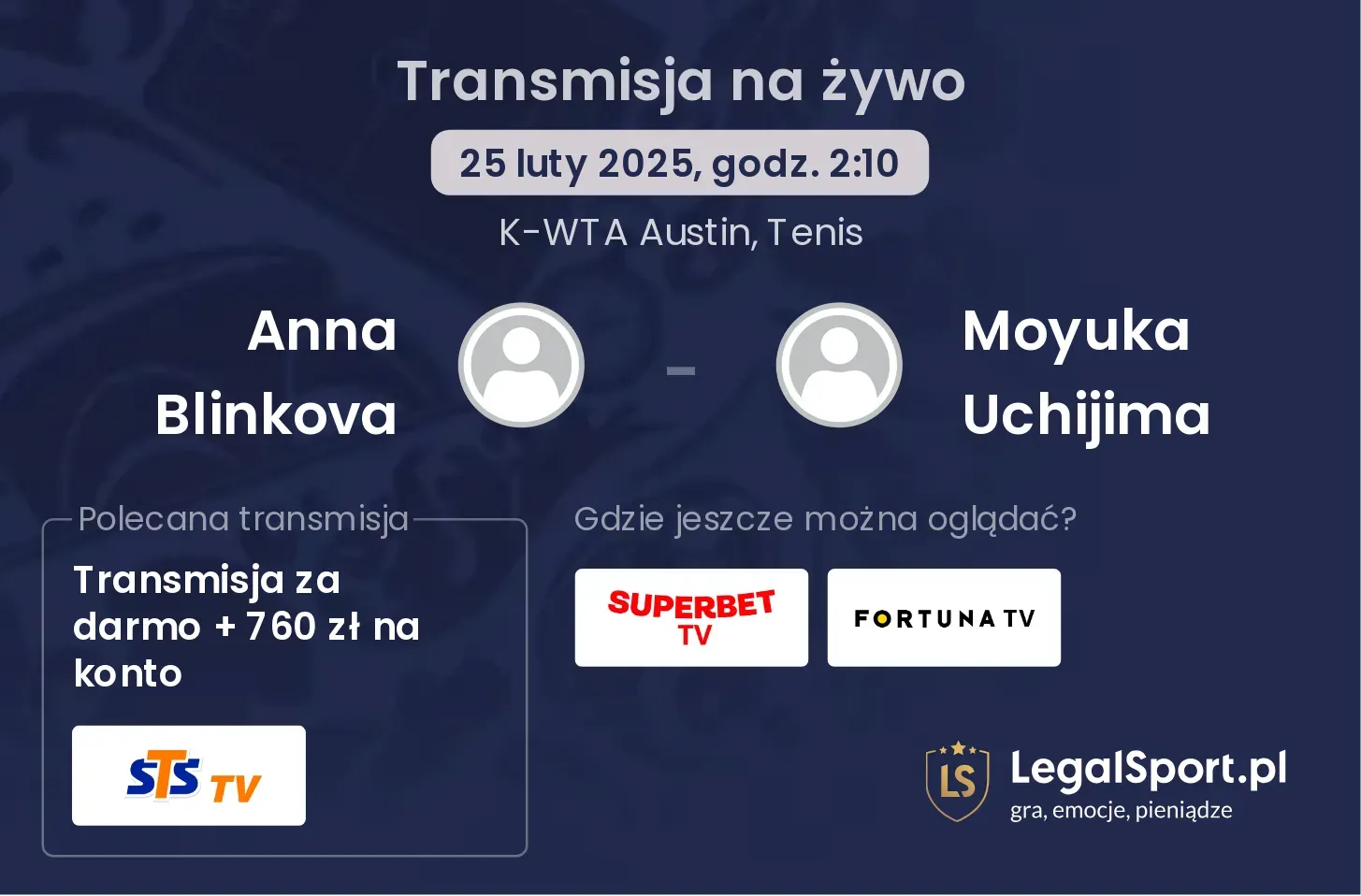 Anna Blinkova - Moyuka Uchijima transmisja na żywo