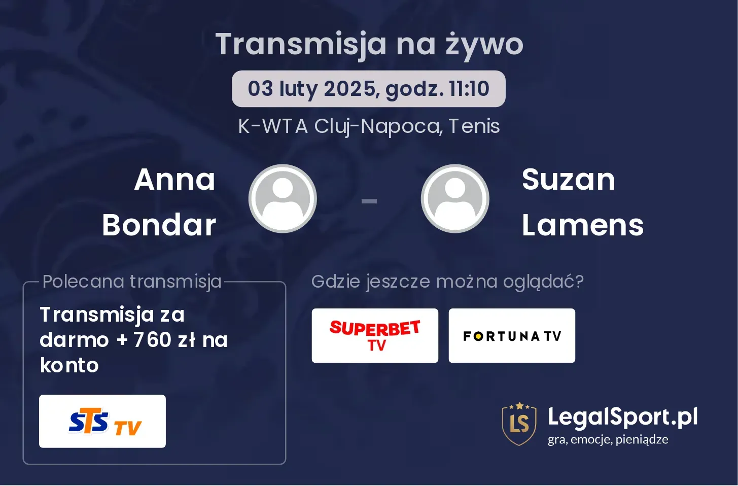 Anna Bondar - Suzan Lamens gdzie oglądać? 02.10, godz. 09:30