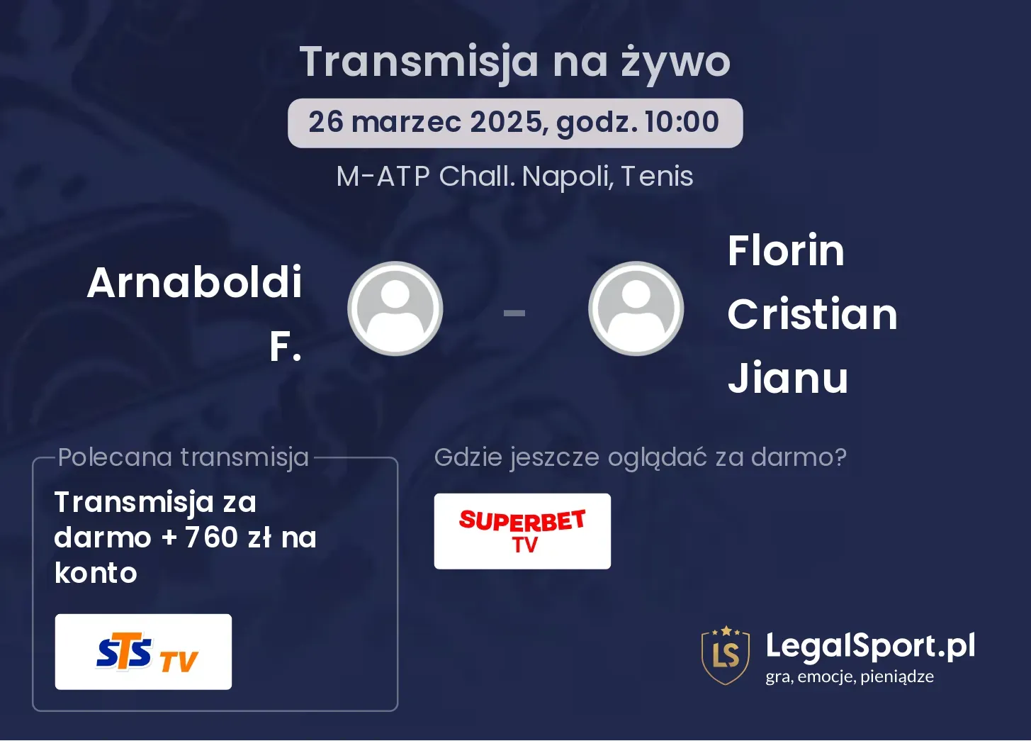 Arnaboldi F. - Florin Cristian Jianu gdzie oglądać?