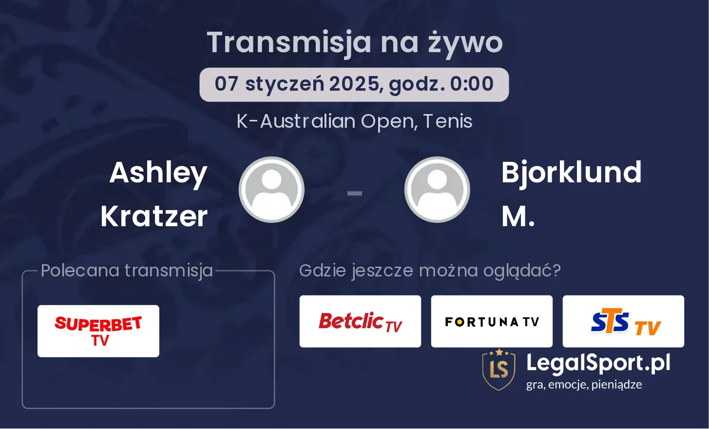 Ashley Kratzer - Bjorklund M. transmisja na żywo