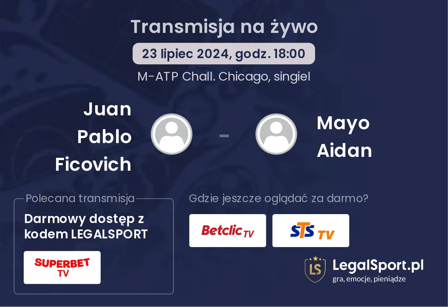 Juan Pablo Ficovich - Mayo Aidan transmisja na żywo