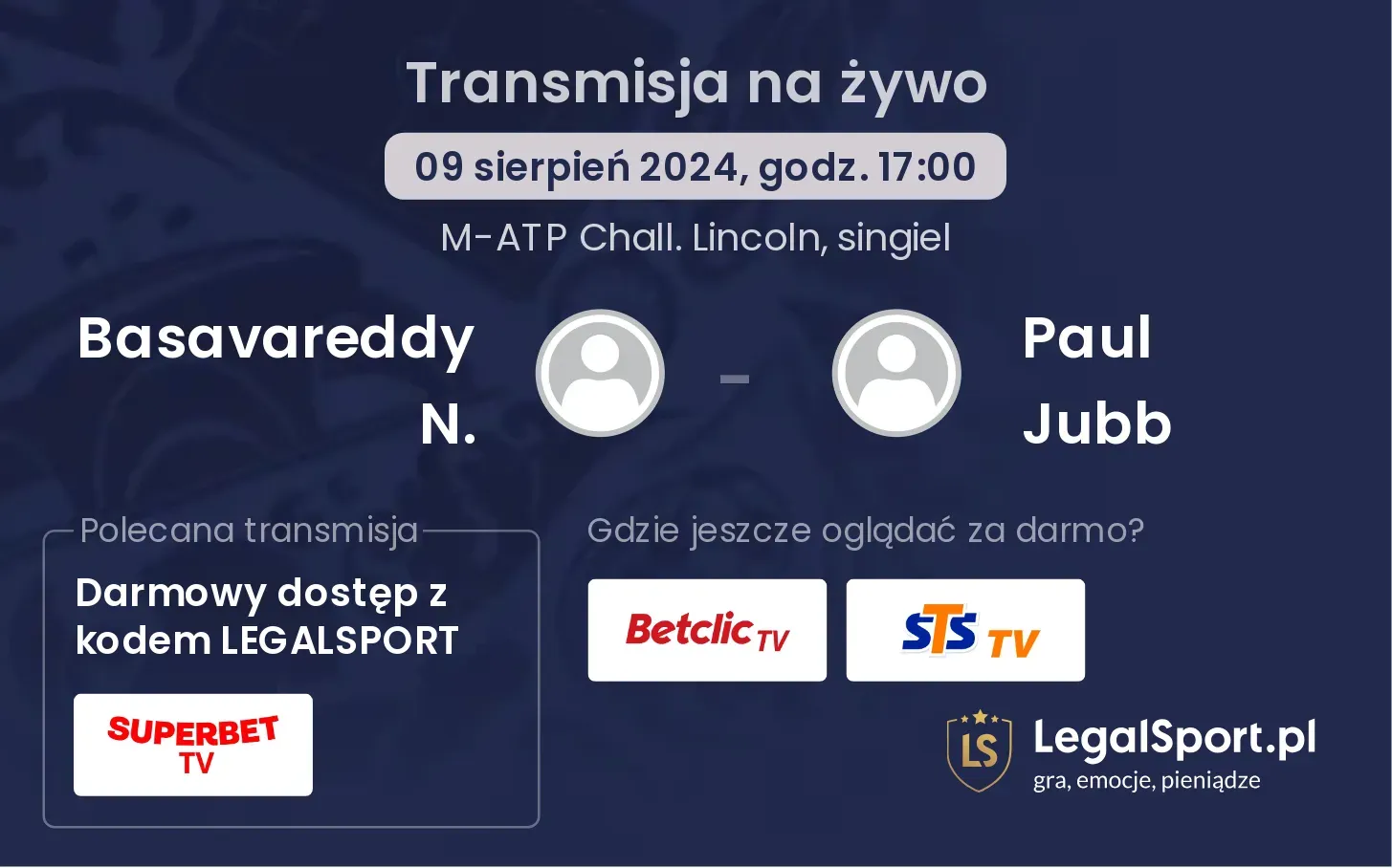 Basavareddy N. - Paul Jubb transmisja na żywo