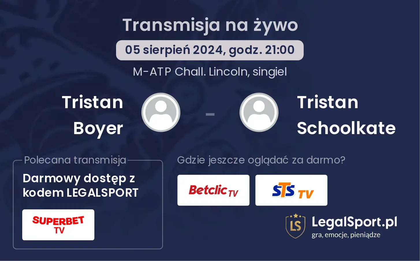 Tristan Boyer - Tristan Schoolkate transmisja na żywo