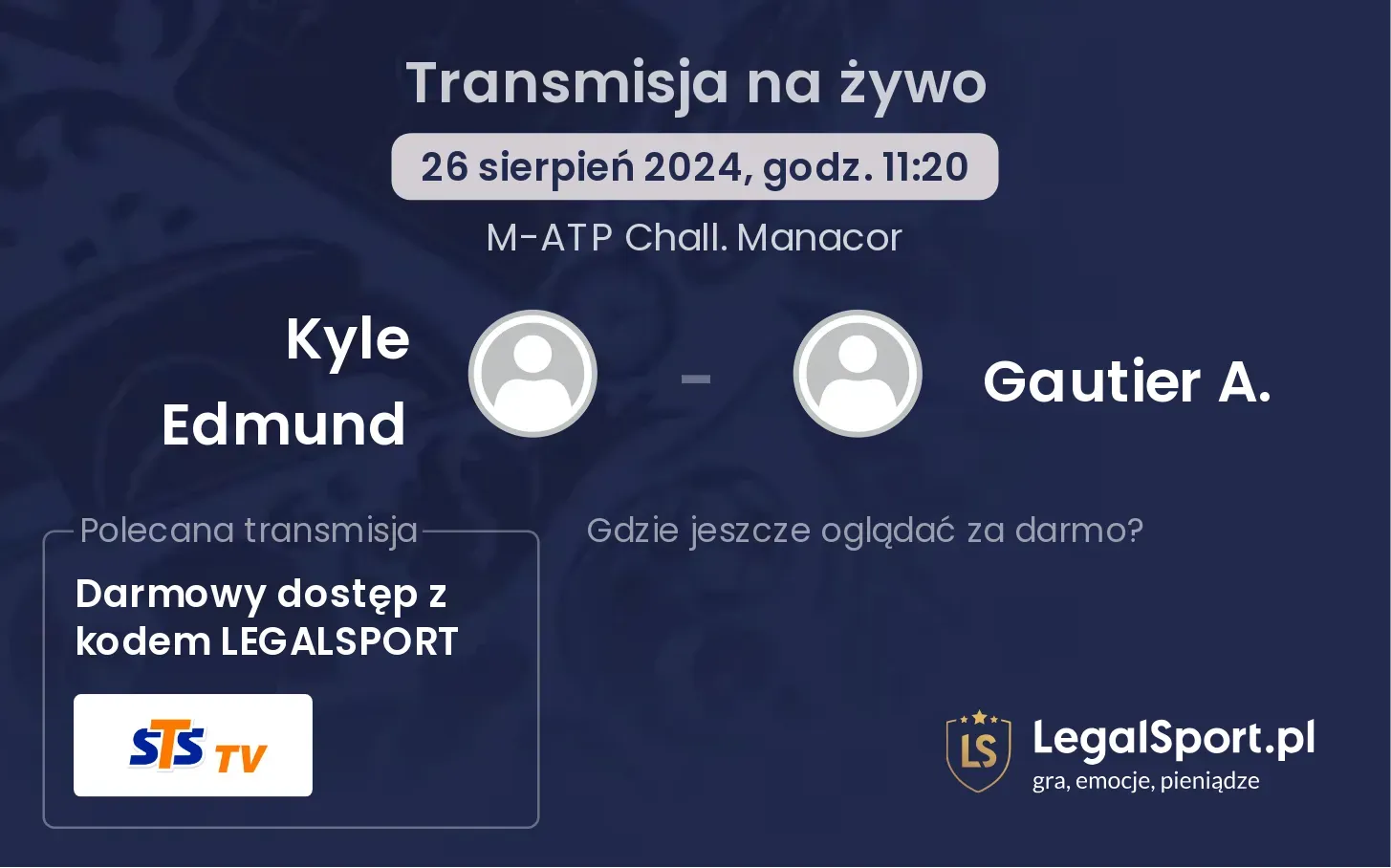 Kyle Edmund - Gautier A. transmisja na żywo