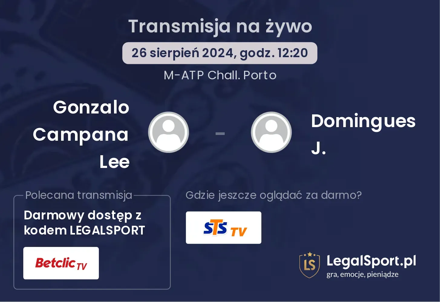 Gonzalo Campana Lee - Domingues J. transmisja na żywo