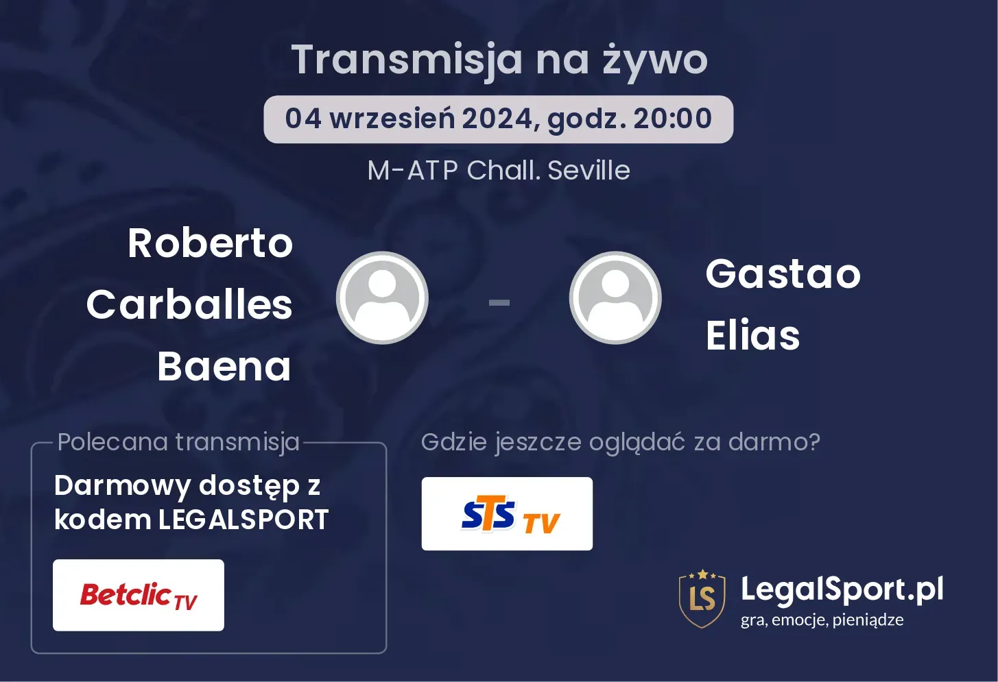 Roberto Carballes Baena - Gastao Elias transmisja na żywo