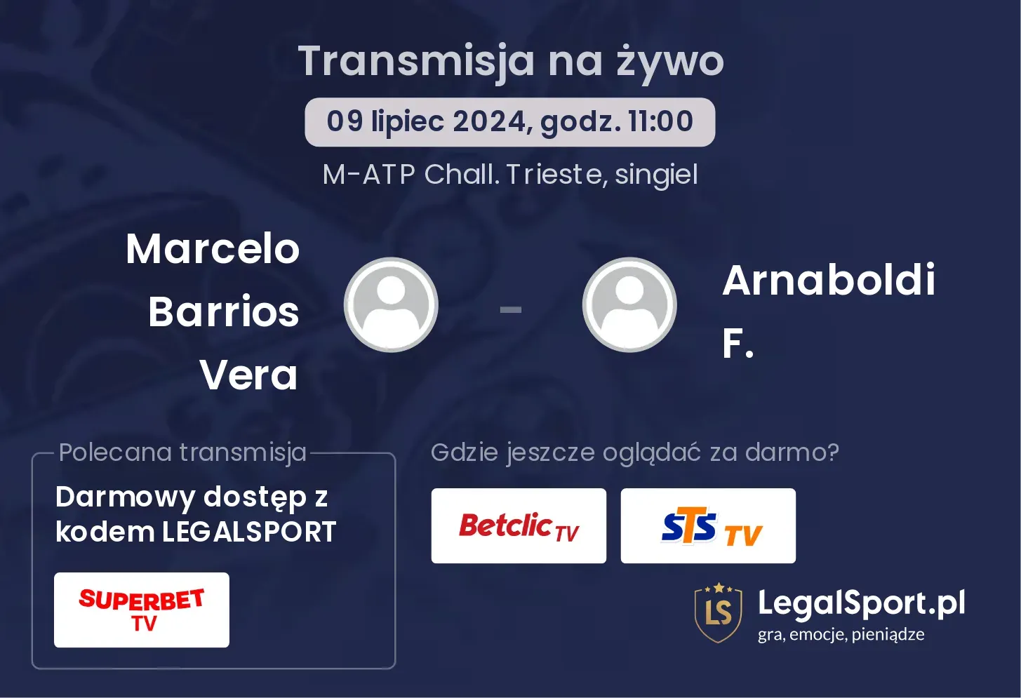 Marcelo Barrios Vera  - Arnaboldi F. transmisja na żywo