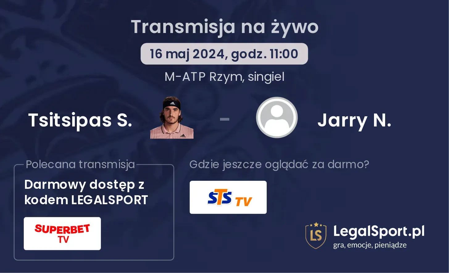 Tsitsipas S. - Jarry N. transmisja na żywo