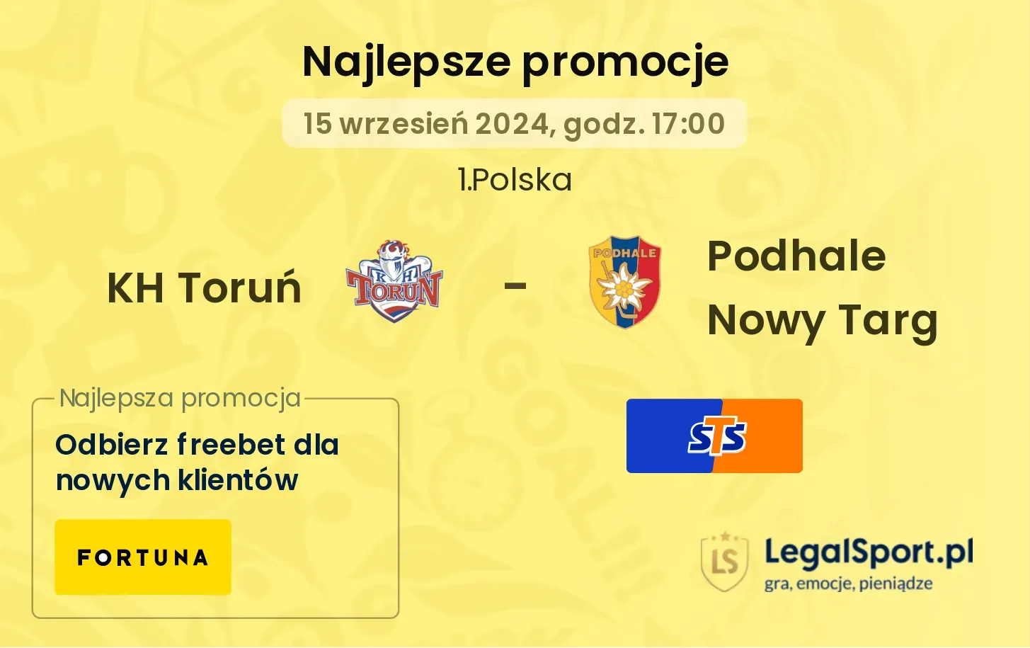 KH Toruń - Podhale Nowy Targ promocje bonusy na mecz