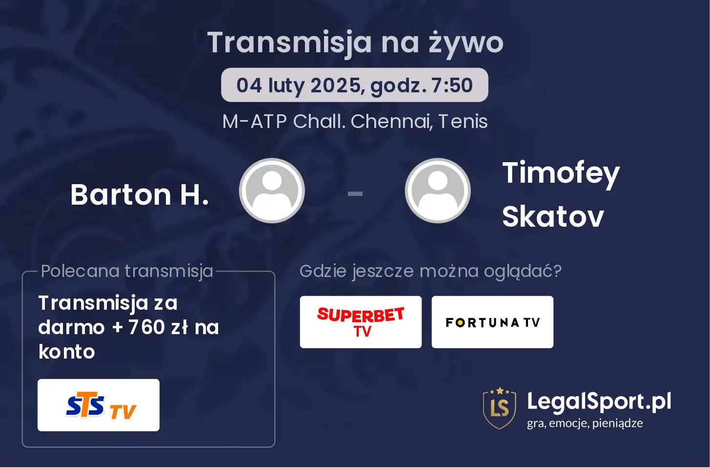 Barton H. - Timofey Skatov gdzie oglądać? 19.09, godz. 10:00