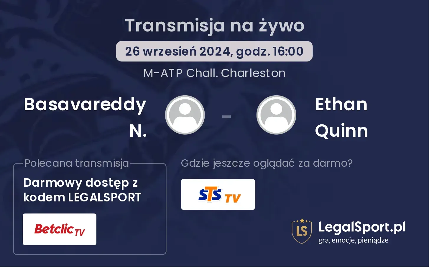 Basavareddy N. - Ethan Quinn transmisja na żywo