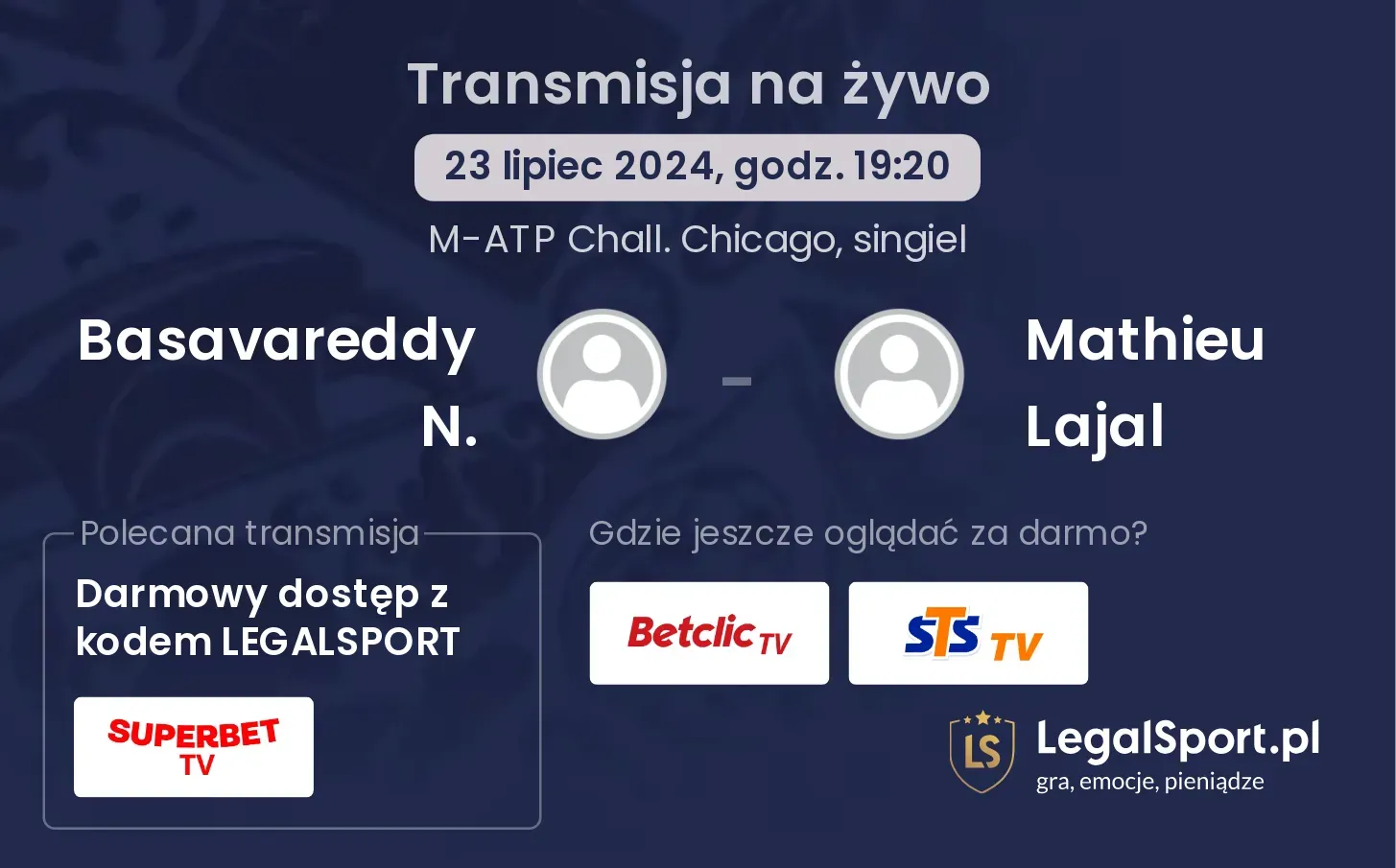 Basavareddy N. - Mathieu Lajal transmisja na żywo