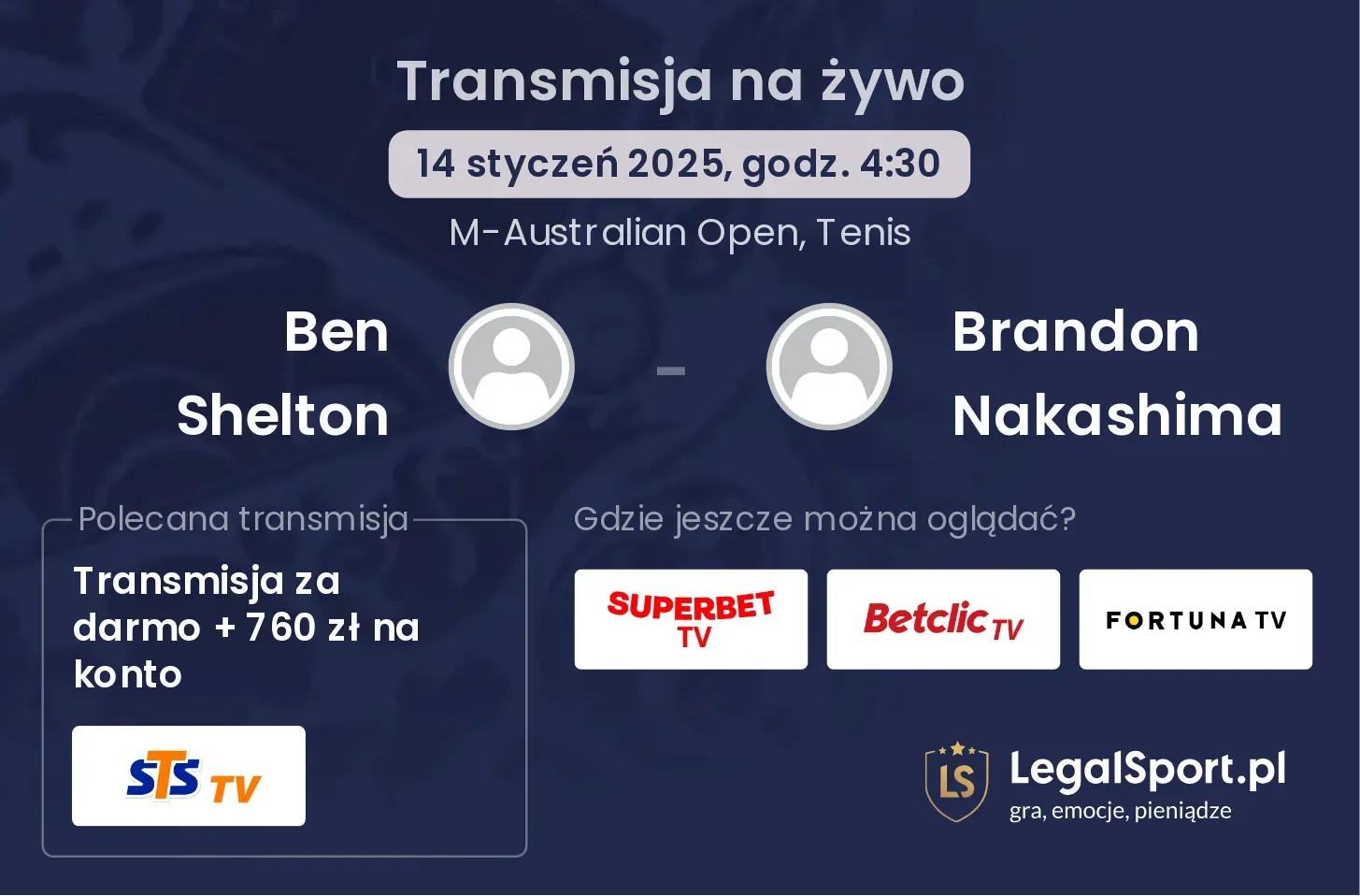 Ben Shelton - Brandon Nakashima transmisja na żywo