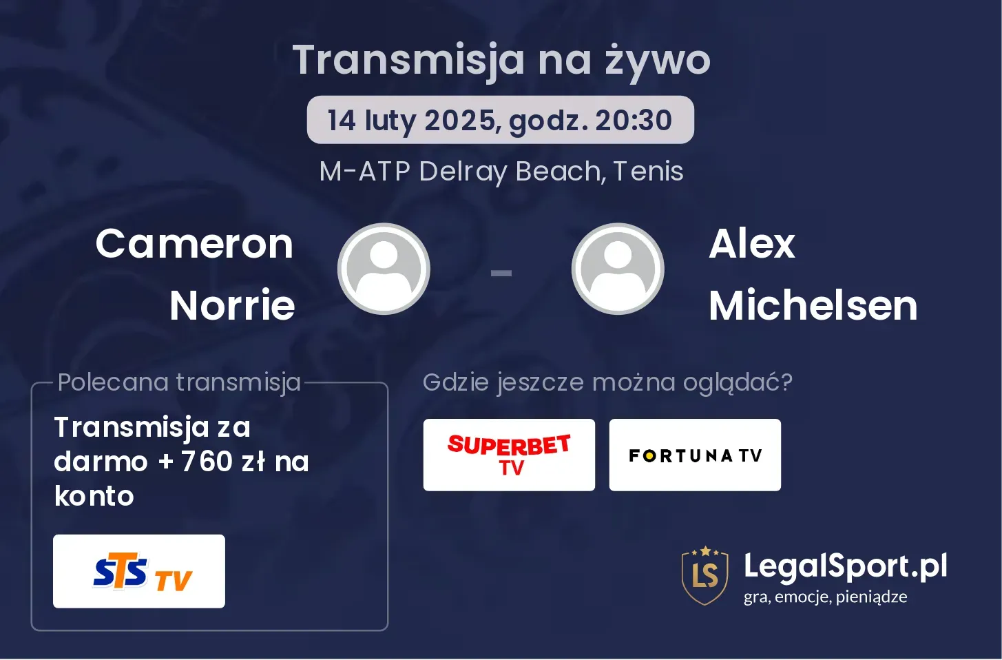 Cameron Norrie - Alex Michelsen transmisja na żywo