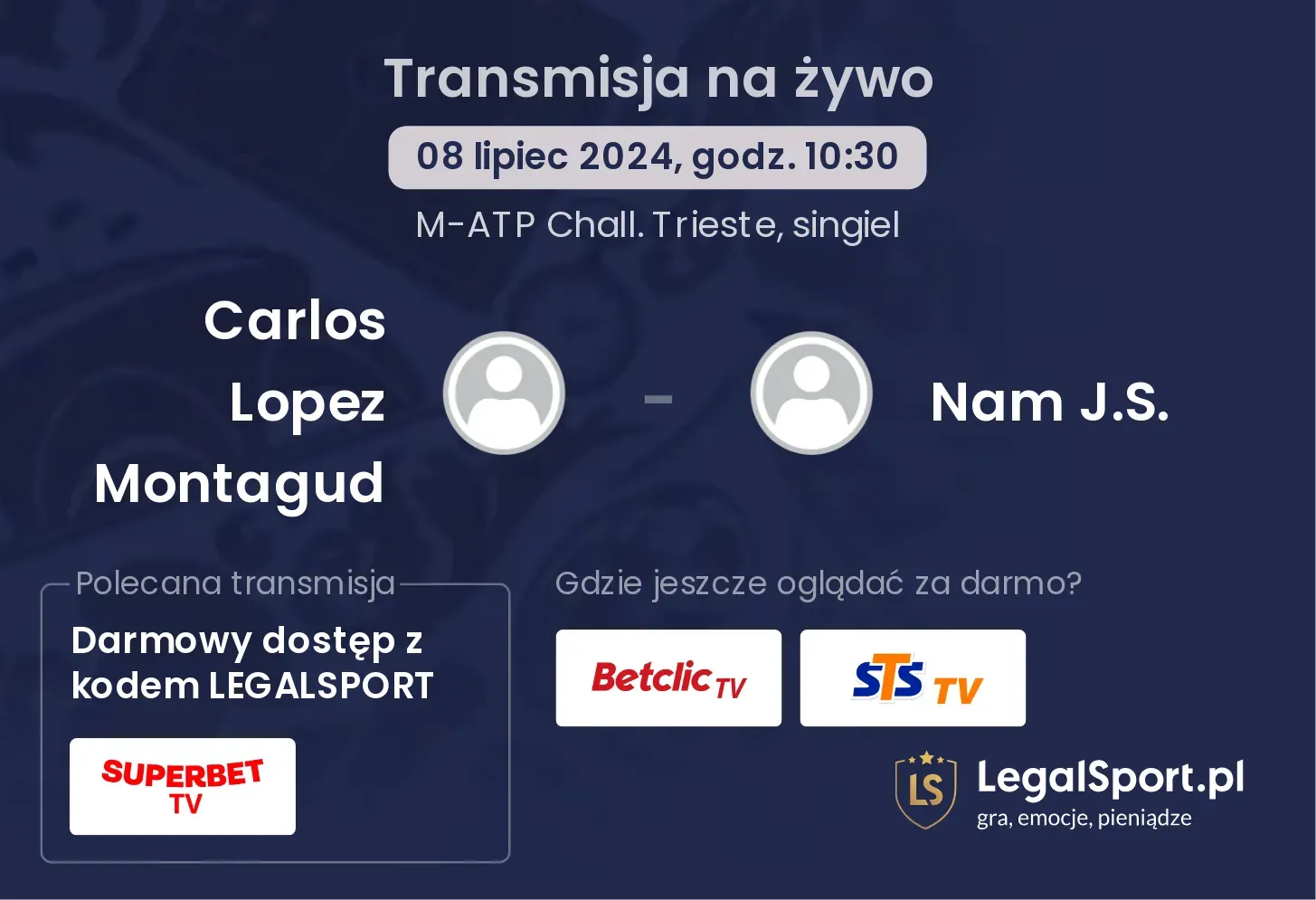 Carlos Lopez Montagud - Nam J.S. transmisja na żywo