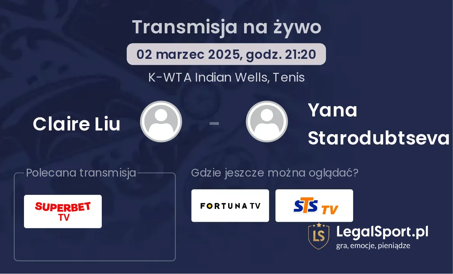 Claire Liu - Yana Starodubtseva transmisja na żywo