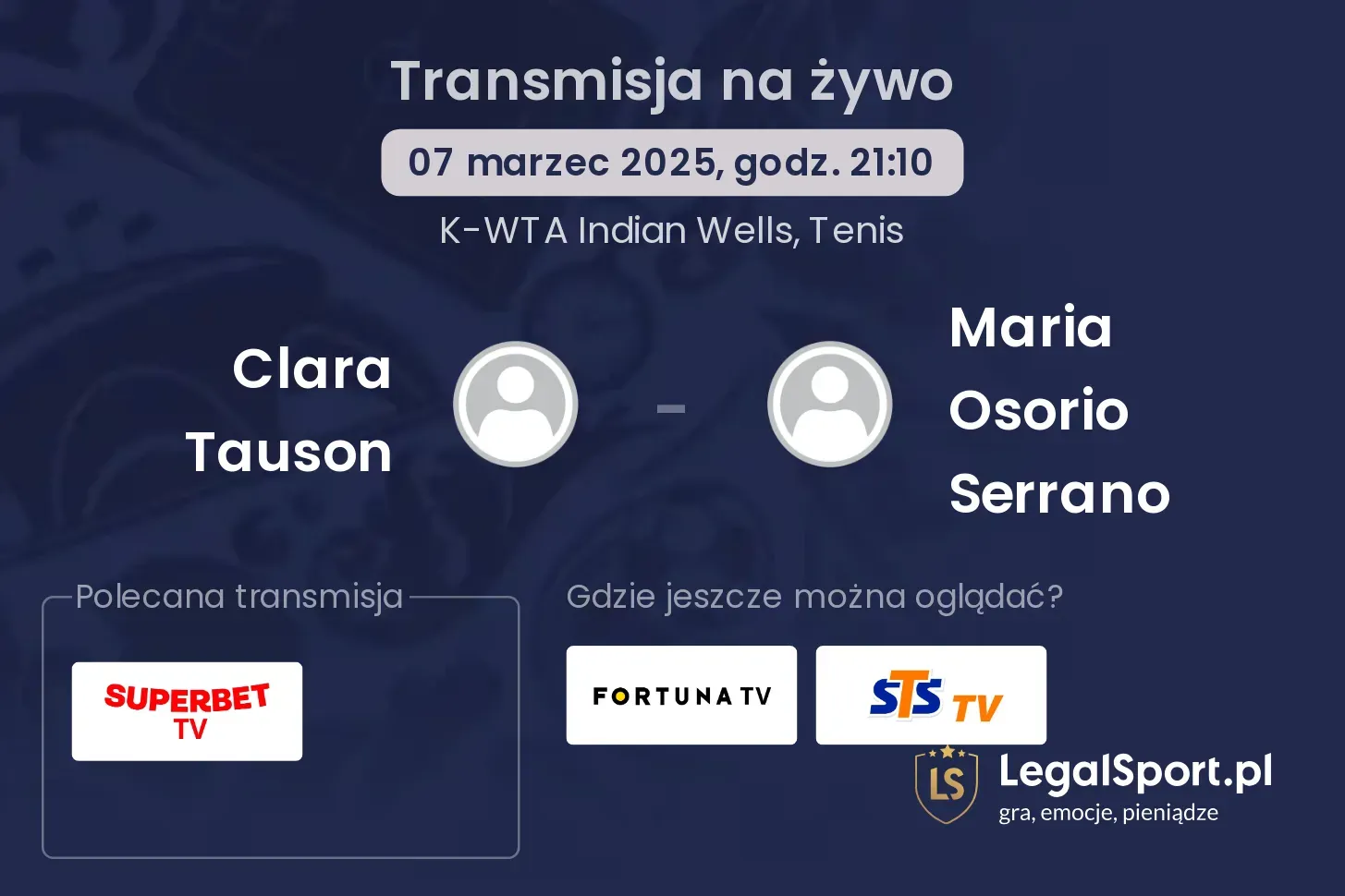 Clara Tauson - Maria Osorio Serrano transmisja na żywo