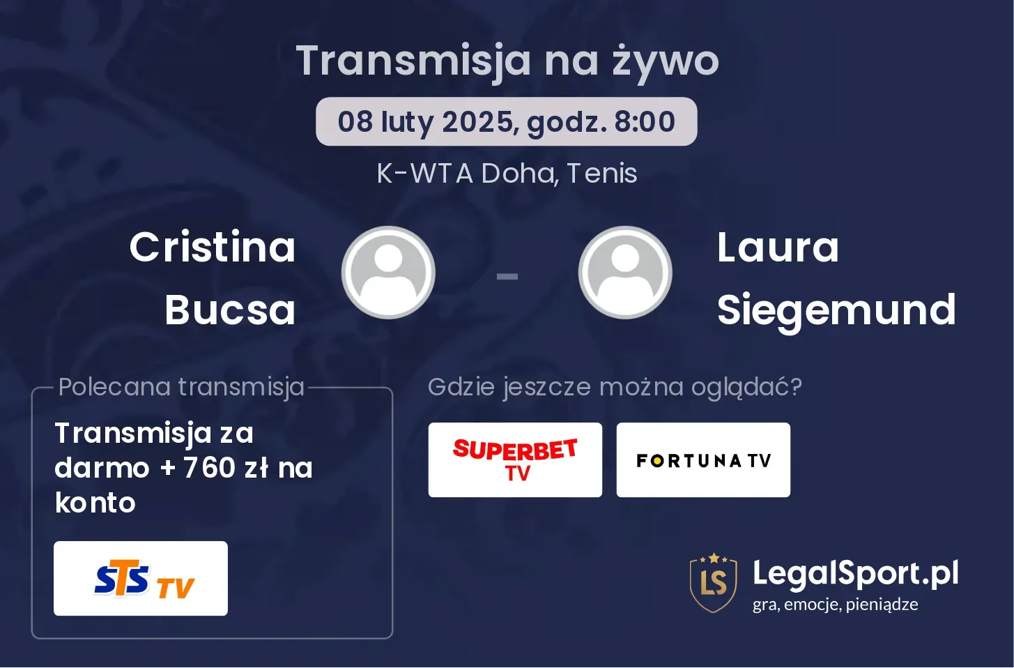 Cristina Bucsa - Laura Siegemund gdzie oglądać transmisję?