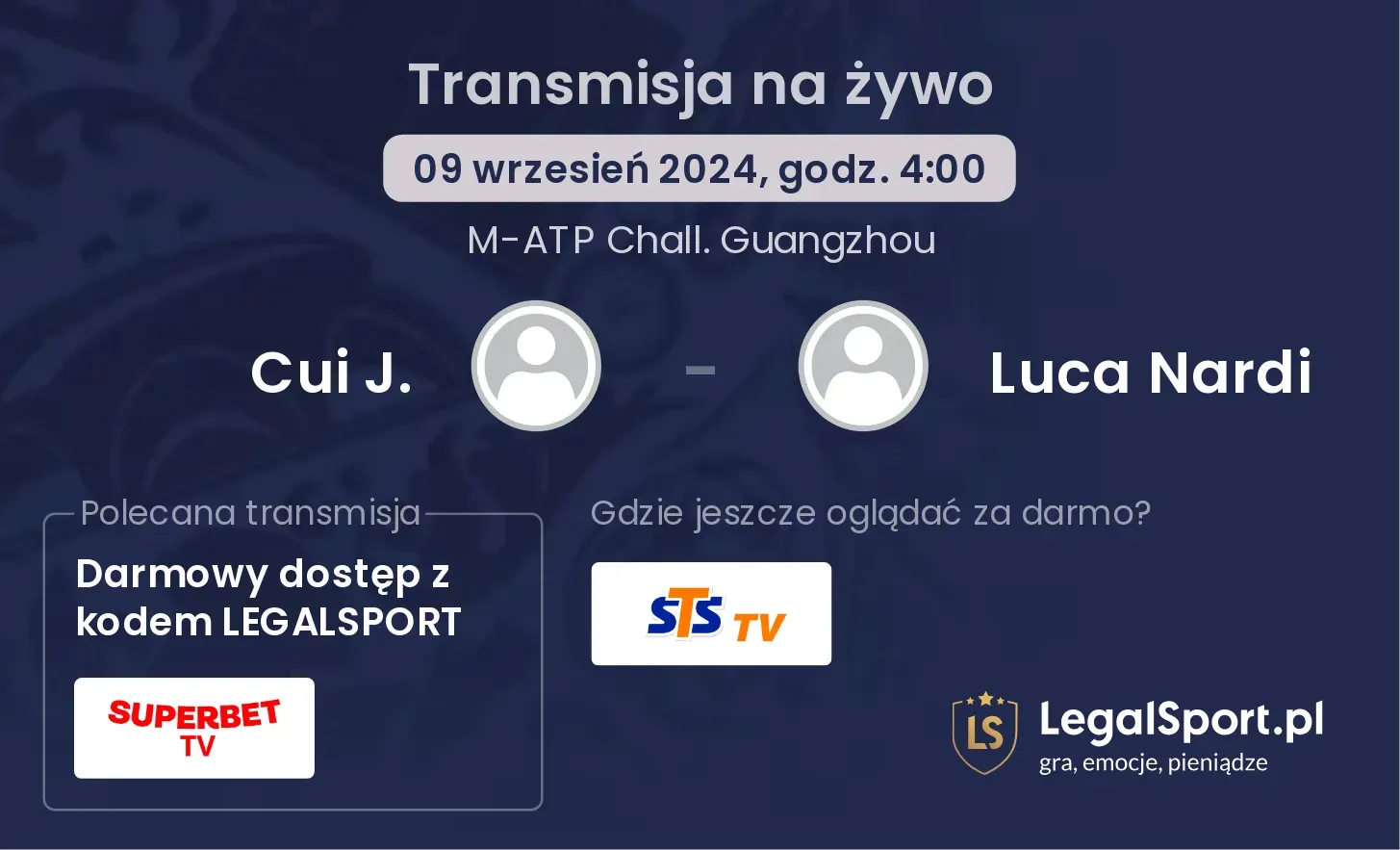 Cui J. - Luca Nardi transmisja na żywo