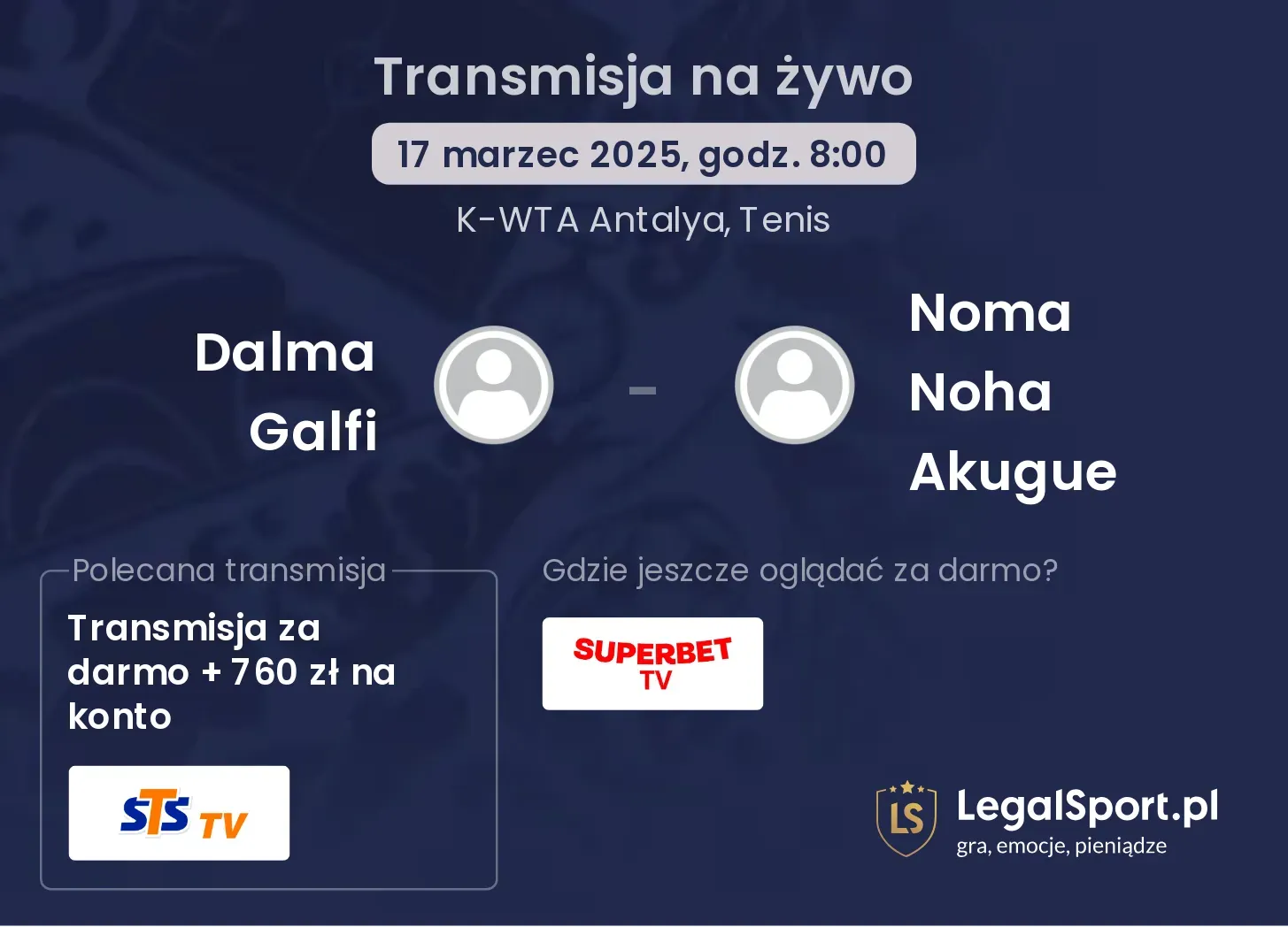 Dalma Galfi - Noma Noha Akugue transmisja na żywo