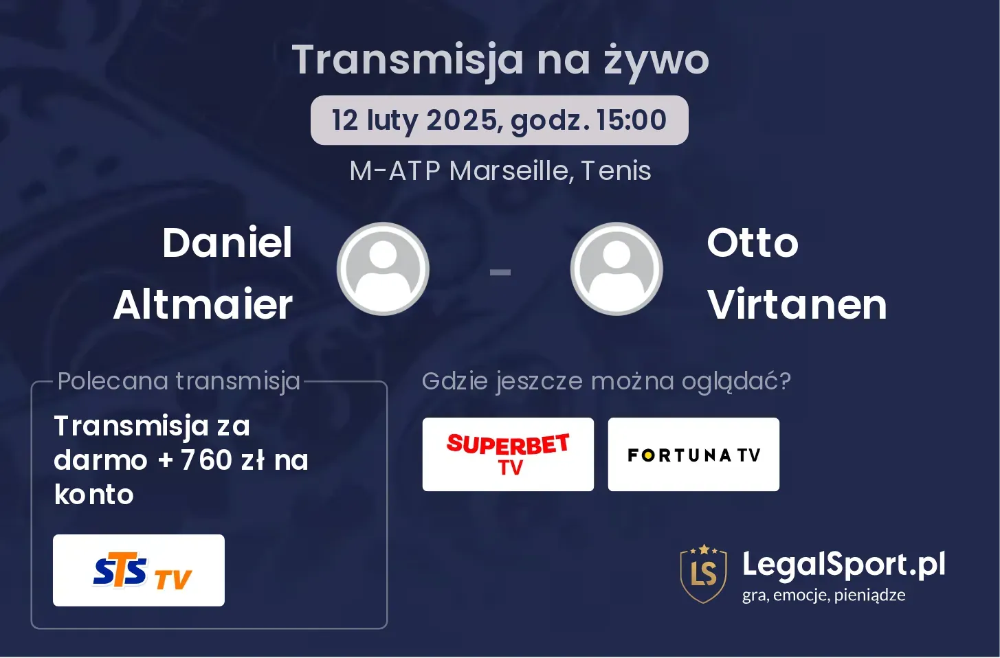 Daniel Altmaier - Otto Virtanen transmisja na żywo