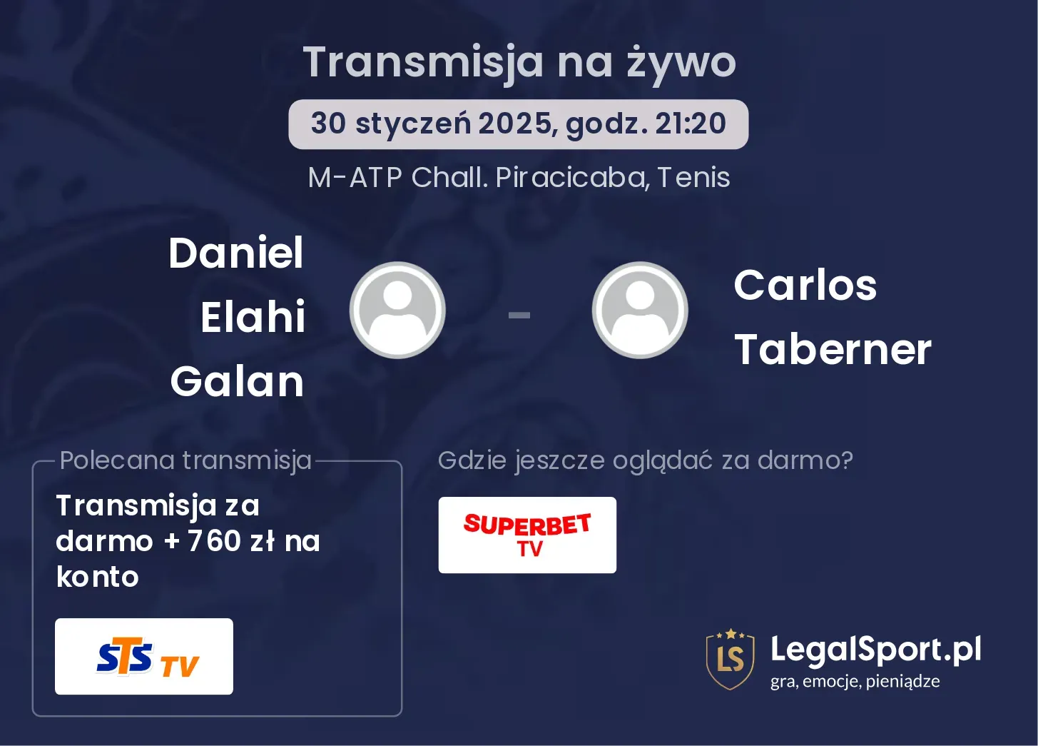 Daniel Elahi Galan - Carlos Taberner transmisja na żywo