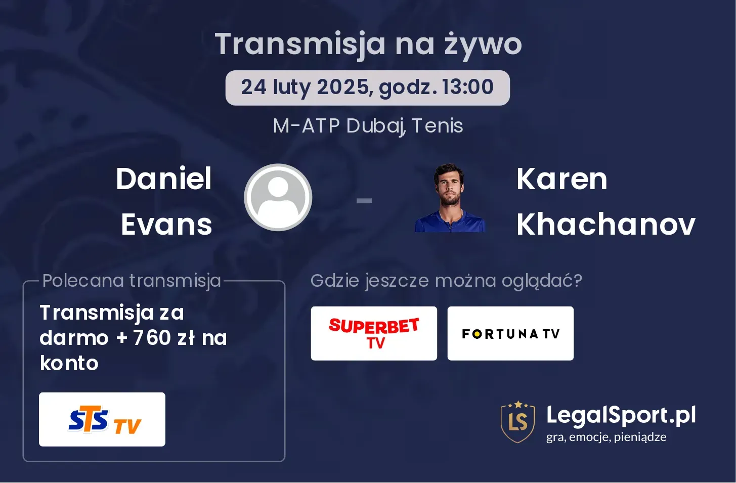 Daniel Evans - Karen Khachanov gdzie oglądać?