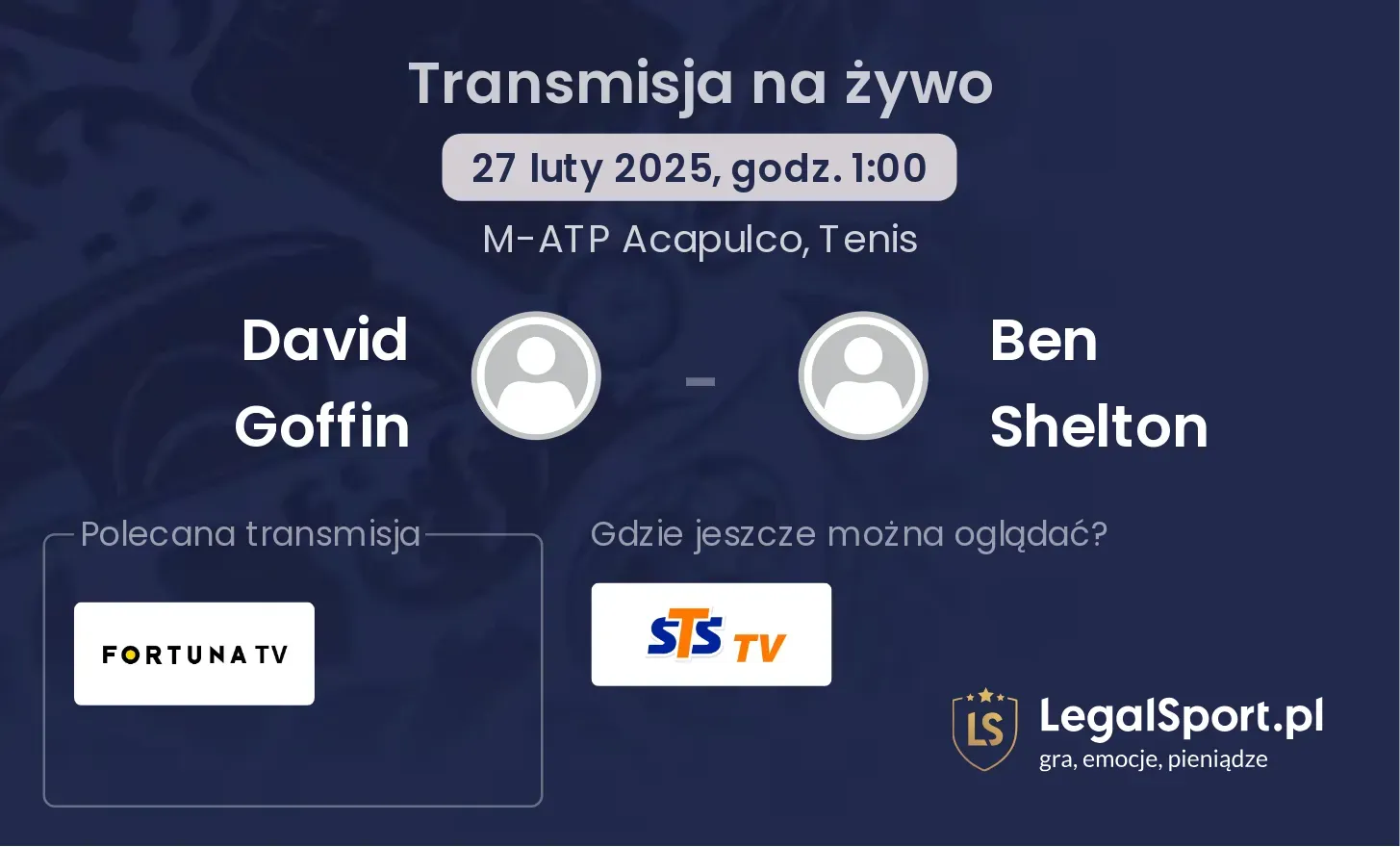 David Goffin - Ben Shelton transmisja na żywo