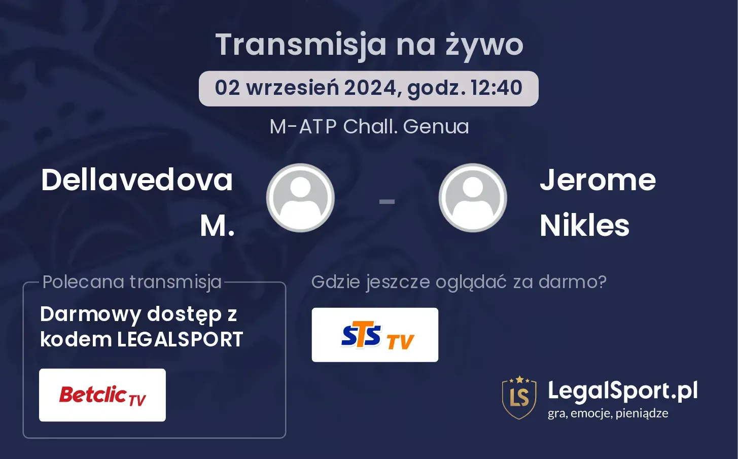 Dellavedova M. - Jerome Nikles transmisja na żywo